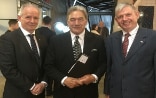 The Rt. Hon. Winston Peters, leader of New Zealand First, with Ambassador David Vogelsanger and Consul Peter Deutschle ©FDFA